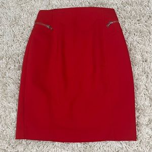 Express Red Pencil Skirt